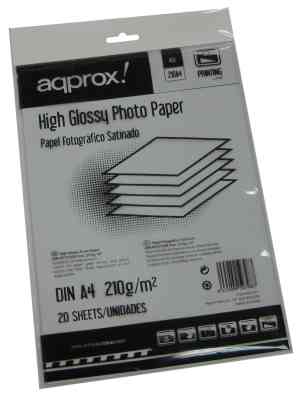 Approx App210a4 Papel Glossy 20 Hojas A4 210g